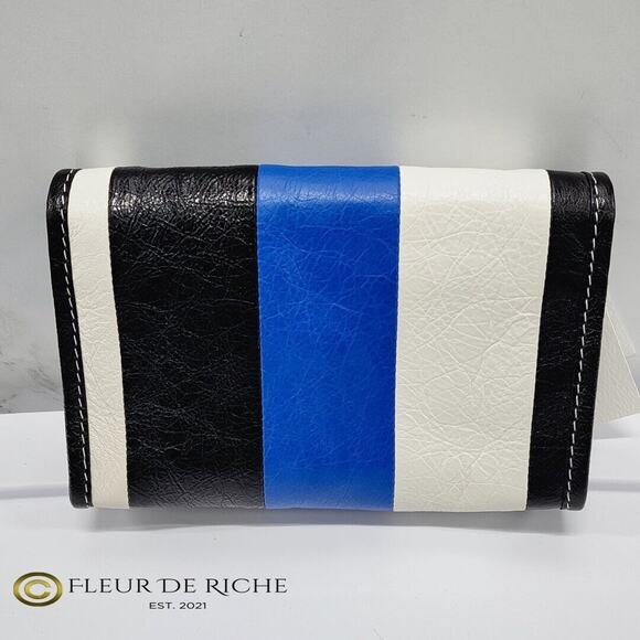 Women's Balenciaga Agneau Arena Multicolor Bazar Shoulder Bag Blue 516460 - Picture 4 of 8